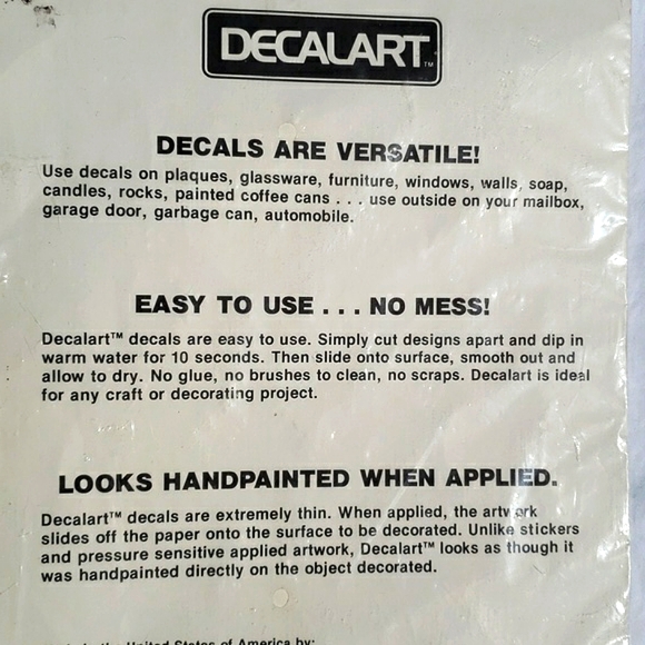 SOLD on M........Vintage 1981 decal 10" x 6.5" New, still sealed. Bunny rabbit - Picture 8 of 12